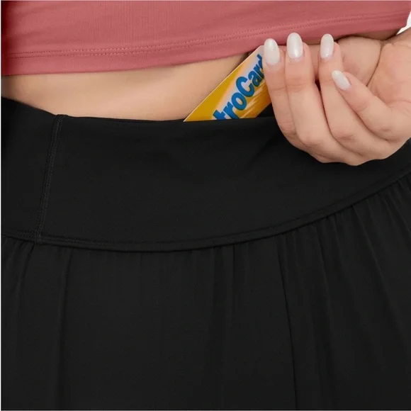 Halara Breezeful™ HW Palazzo Flowy Split Wide Leg Casual Pants Black L Nwt - Picture 4 of 11